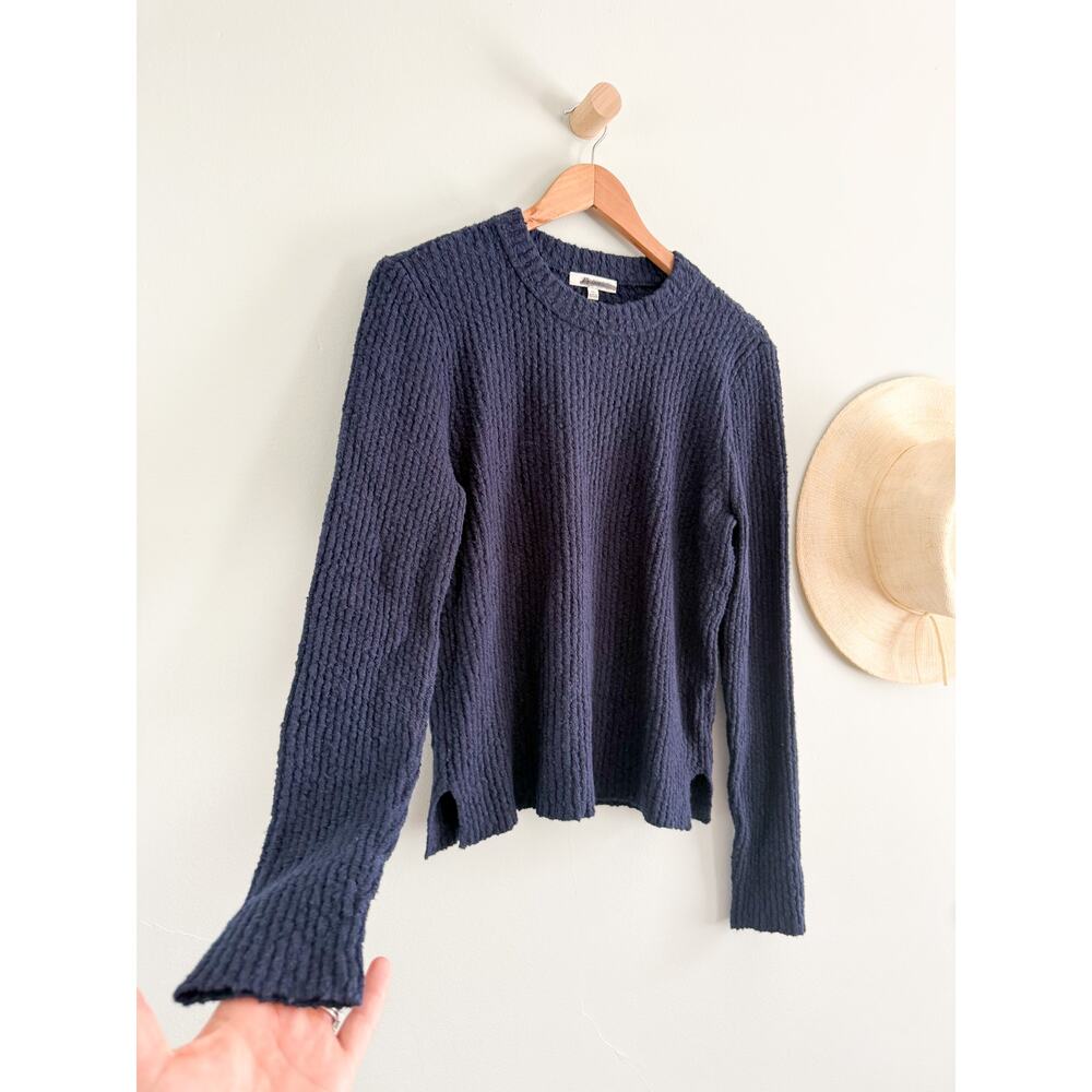 Madewell | NWT Bouclé Knit Crewneck Sweater Midnight Navy | Sz XL - Picture 3 of 10